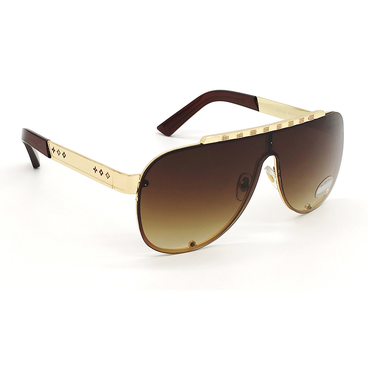 Brown CARRENS Aviator Sunglasses (SUN-LV-5215-BRN2GLD) SWASTIK CREATIONS The Trend Point