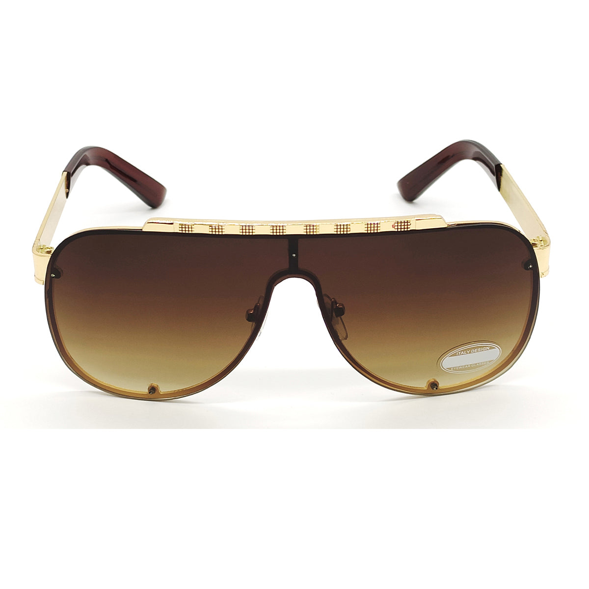 Brown CARRENS Aviator Sunglasses (SUN-LV-5215-BRN2GLD) SWASTIK CREATIONS The Trend Point