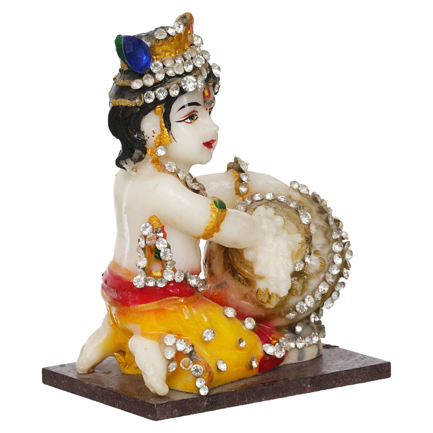 Lord Krishna Idol Makhan Chor Statue Gift Showpiece (NMB-KR1) SWASTIK CREATIONS The Trend Point