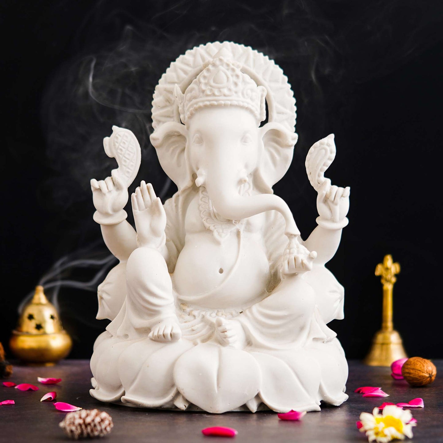 Marble Ganesh ji Statue Idol Murti for Home Decor Office Desk? for HomeDecor Decoration Gifting -1 (NMB-G2) SWASTIK CREATIONS The Trend Point