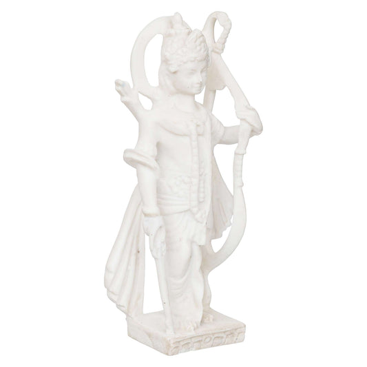 White Marble Standing Ram Ji murti for Pooja Room Standing Hindu Lord Ram ji Statue for Home Temple Idol Murti Best for Gift (NMB-MRM1)