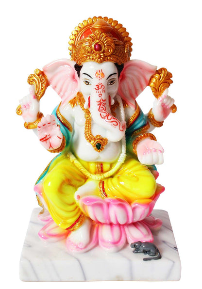 Ganesha Marble Statue (7 Inch) (MGL-01)