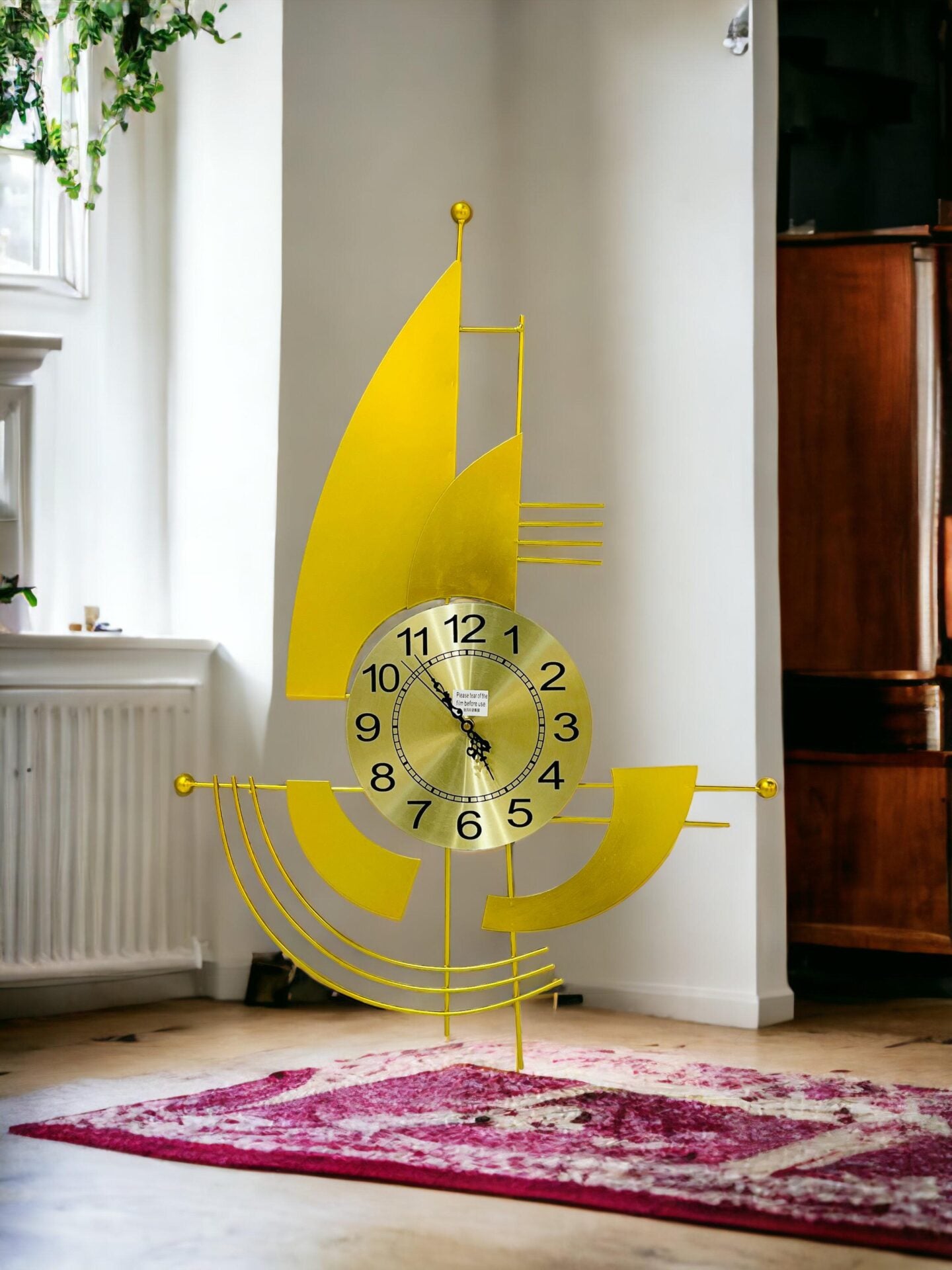 Boat Shaped Metal Wall Clock SWASTIK CREATIONS The Trend Point