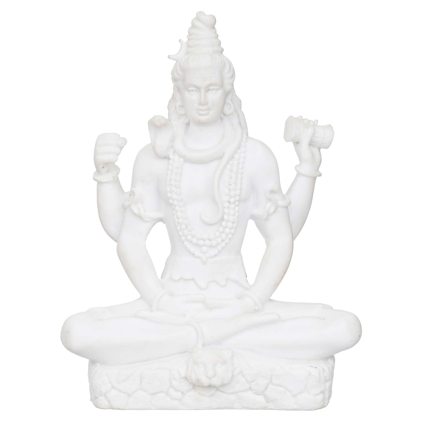 Handicraft Marble dust Lord Shiv ji Statue for Pooja, Car Dashboard I Shiva Idol I Bholenath I Mahakal I Adiyogi Statue I Office Table (NMB-SHIV1) SWASTIK CREATIONS The Trend Point