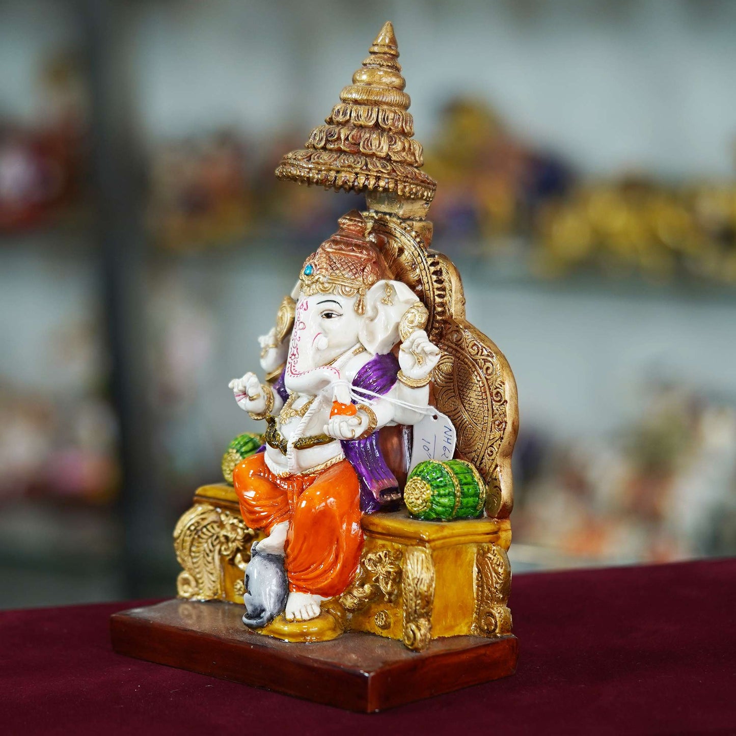 Marble Handmade Ganesh Ji Idol For Home Décor Decorations For Living Room Handcrafted Showpiece For Décor(10 INCHES HEIGHT) (MG-3) SWASTIK CREATIONS The Trend Point