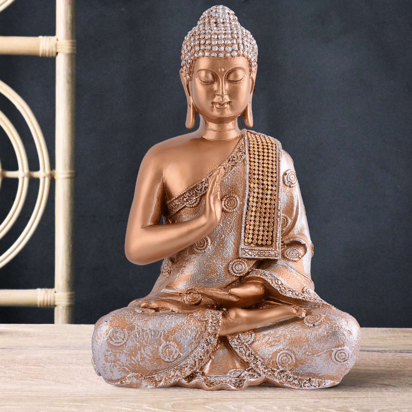 Swastik Trend Point Gautam Buddha Statue Showpiece Idol Figurine for Feng Sui, Vastu, Home Decor, Office, Diwali, Gifting, Living Room, Bedroom, Study Table -14 SWASTIK CREATIONS The Trend Point