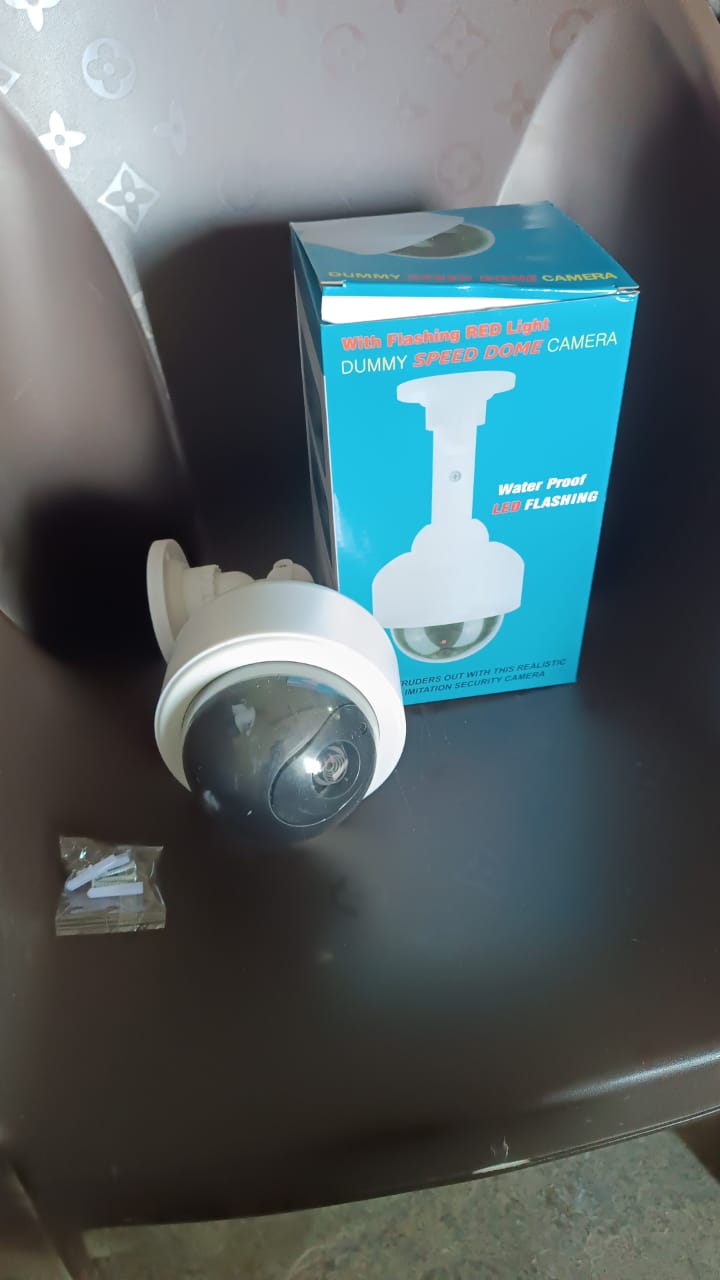 Fake / Dummy Camera CCTV,  with Flashing Red LED Light (1 Pc / Battery Not Included) SWASTIK CREATIONS The Trend Point