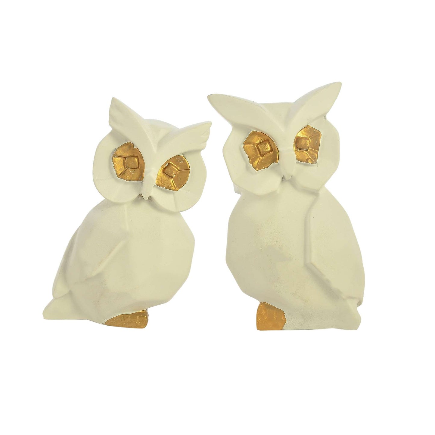 Swastik Trend Point Beautiful Set of 2 White Owl for Home dcor showpiece | Animal showpiece | Feng Shui Items | Statues for for Gifts, Home & Showpieces| owl showpiece SWASTIK CREATIONS The Trend Point