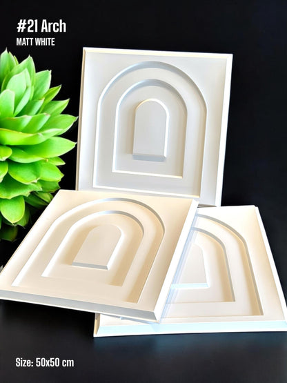 #21 Arch - Arch 3D PVC Panel (Without Mirror) - 5 colors option - (Size 50*50cm)