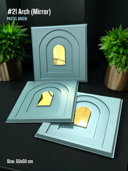 #21 Arch - Arch 3D PVC Panel (Mirror) - 5 colors option - (Size 50*50cm)