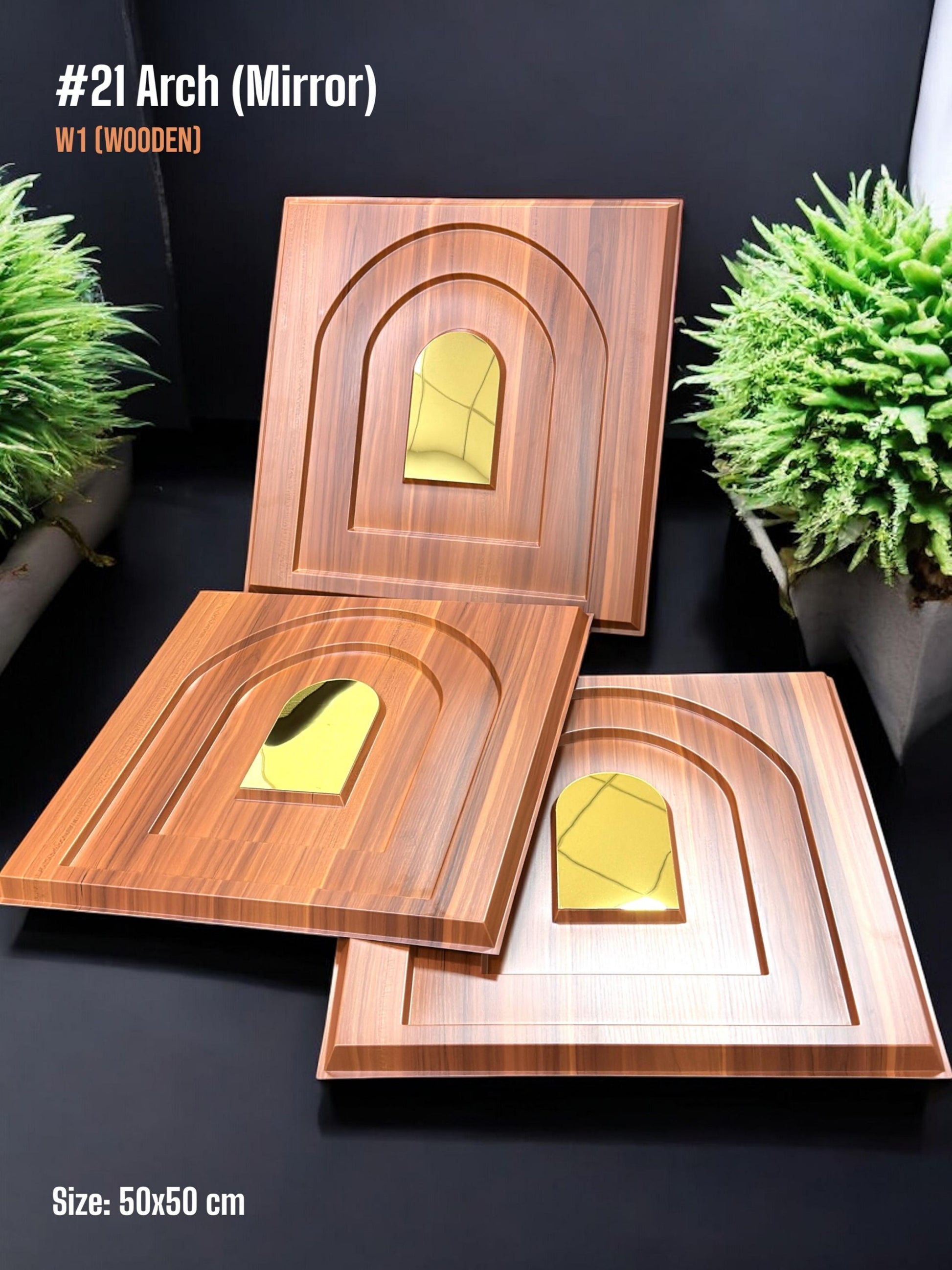 #21 Arch - Arch 3D PVC Panel (Mirror) - 5 colors option - (Size 50*50cm)