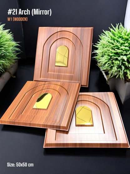 #21 Arch - Arch 3D PVC Panel (Mirror) - 5 colors option - (Size 50*50cm)