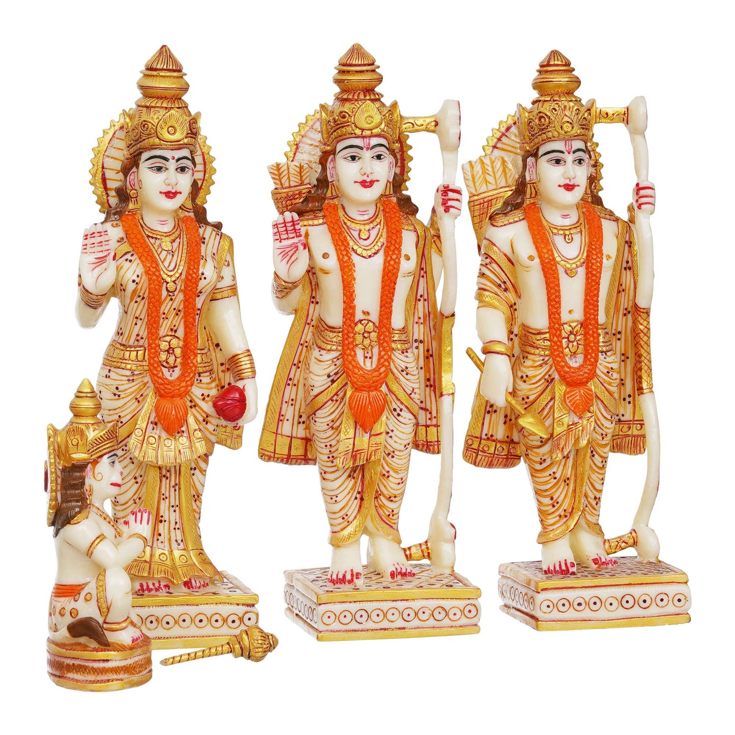 Ram darbar Idol Sita Statue Hanuman Laxman Idol Antique Finish Home D?cor Marble God Statue (NMB-RMD1) SWASTIK CREATIONS The Trend Point