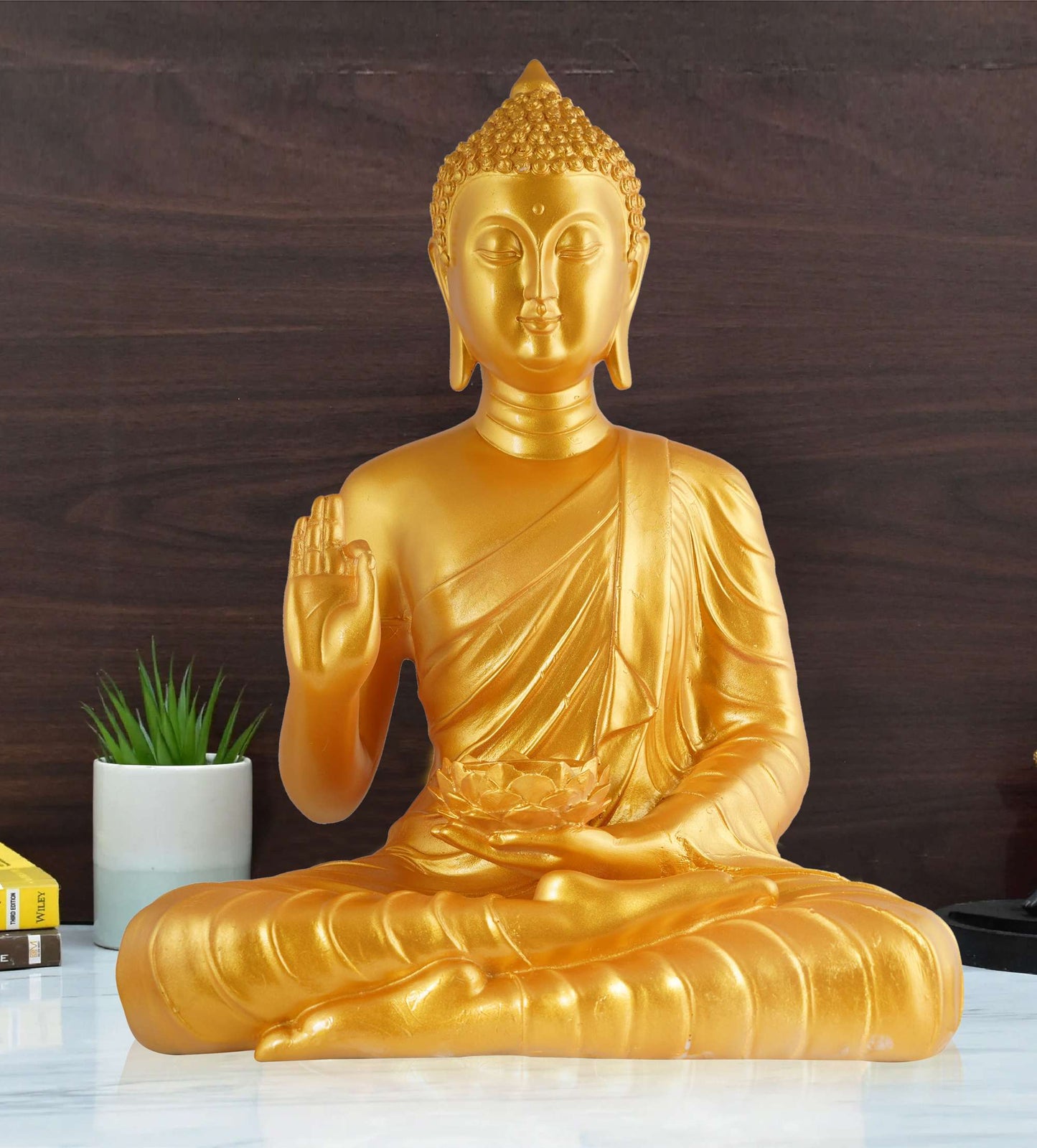 Swastik Trend Point Gautam Buddha Statue Showpiece Idol Figurine for Feng Sui, Vastu, Home Decor, Office, Diwali, Gifting, Living Room, Bedroom, Study Table -2 SWASTIK CREATIONS The Trend Point