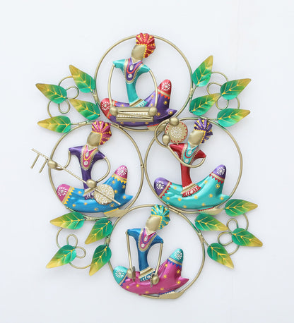 4 Ring Nagpuri Decorative Multicolour Iron Wall Art - SWASTIK CREATIONS The Trend Point