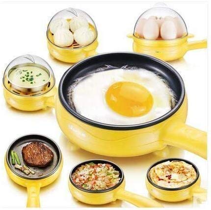 Multi functional Electric 2 in 1 Egg Frying Pan with Egg Boiler Machine Measuring Cup with Handle SWASTIK CREATIONS The Trend Point