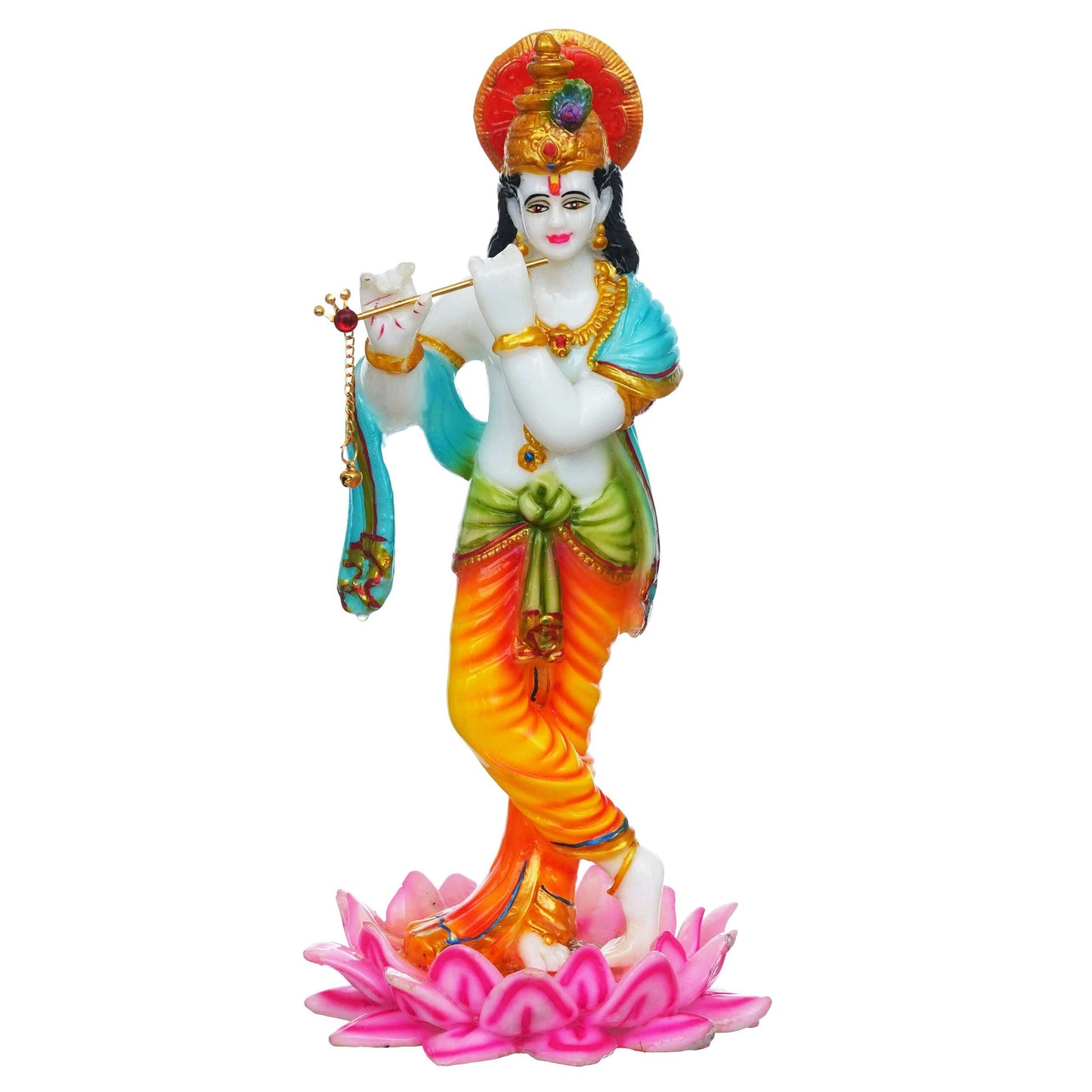 Krishna Playing Flute Statue (11.25 Inches) (MK-1) SWASTIK CREATIONS The Trend Point