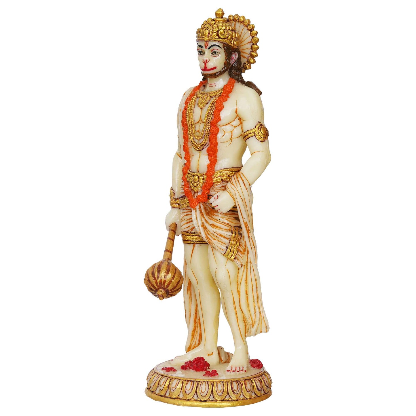 Marble Standing Hanuman Ji murti for Pooja Room Standing Hindu Lord Hanuman Statue for Home Temple Hotel Pooja Bajrangbali Idol Bala ji Murti Best for Gift (NMB-HN2) SWASTIK CREATIONS The Trend Point