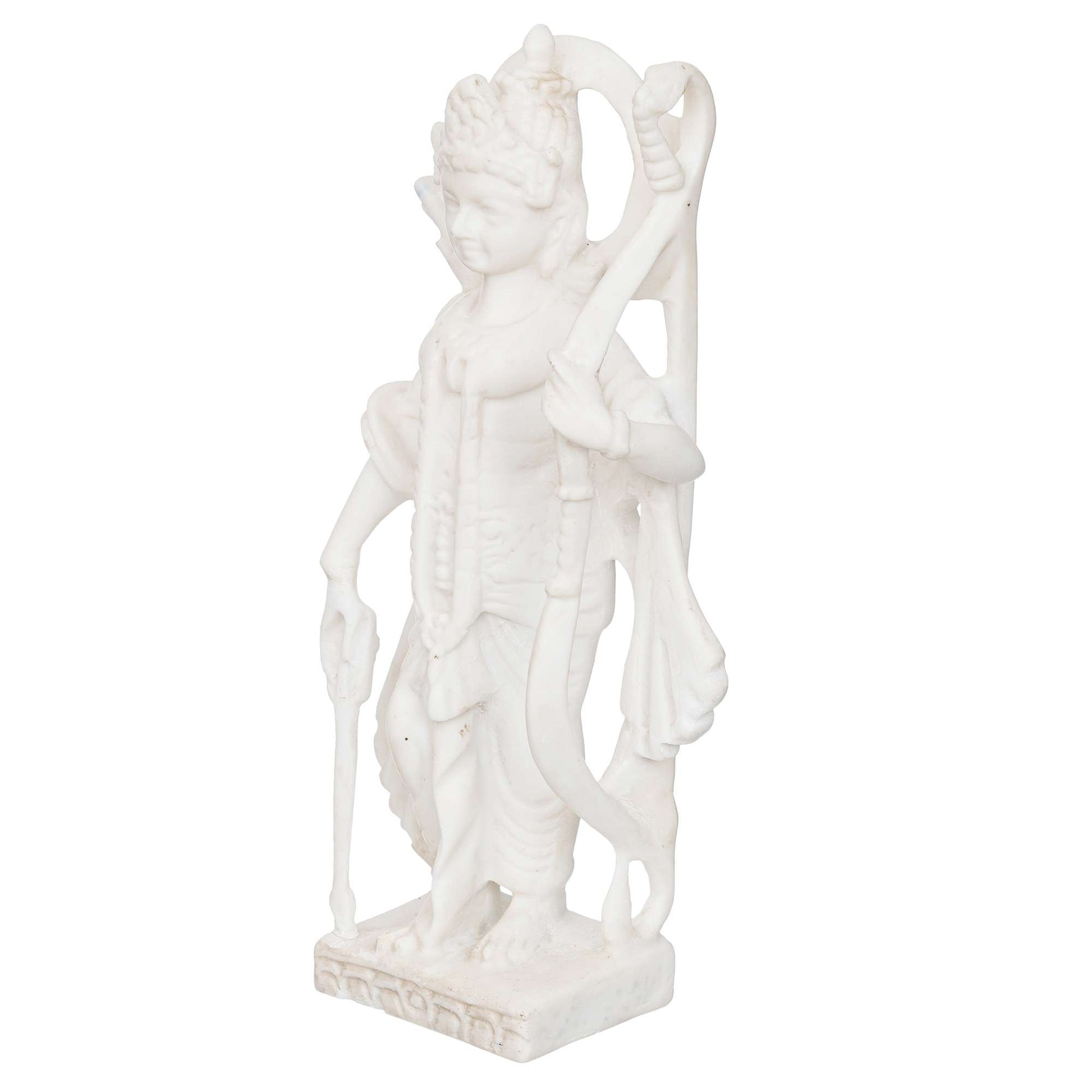 White Marble Standing Ram Ji murti for Pooja Room Standing Hindu Lord Ram ji Statue for Home Temple Idol Murti Best for Gift (NMB-MRM1)