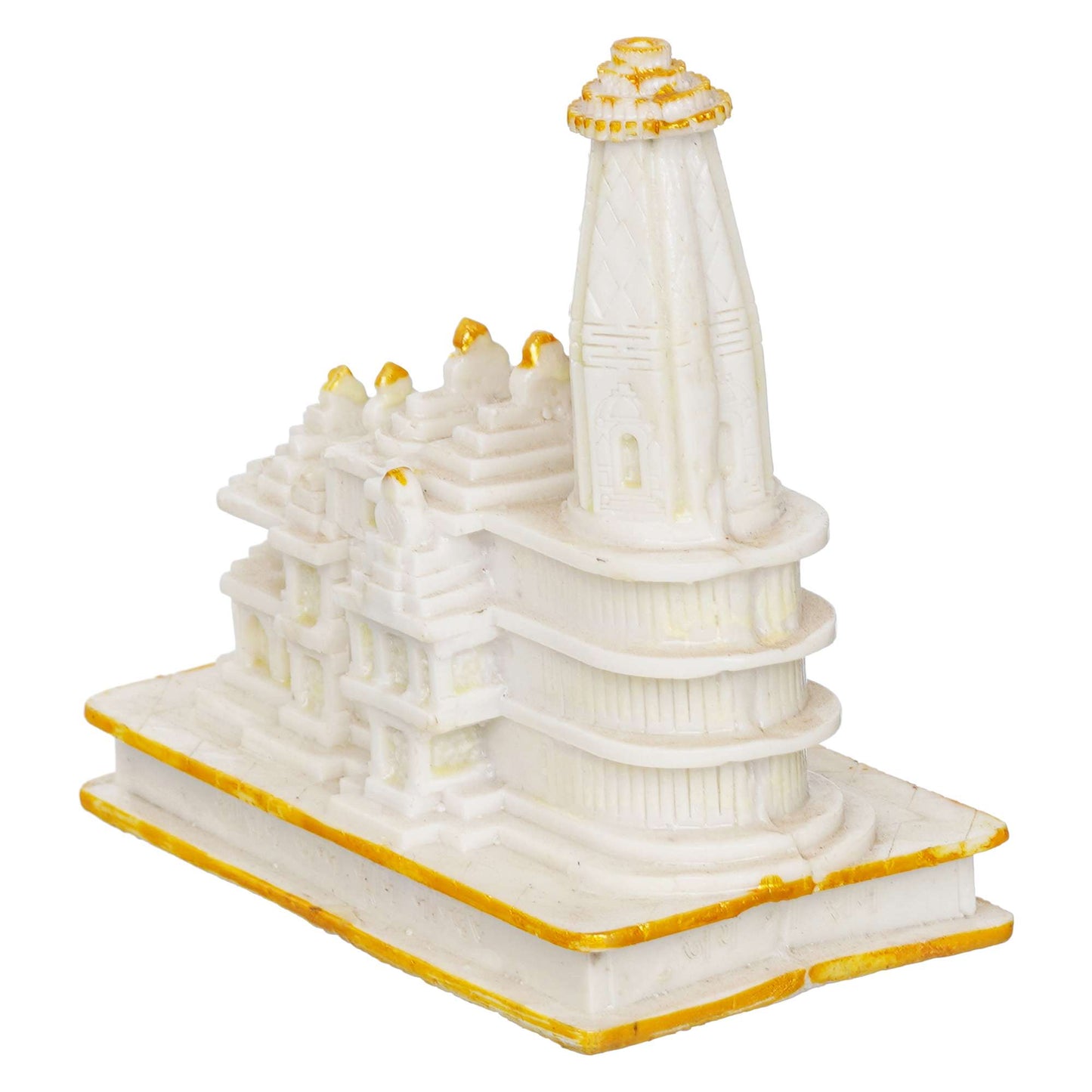 Ram Mandir | Jai Shree Ram JanamBhoomi Mandir, Religious, Mandir Murti, Ayodhya Model, for Home, Pooja Room, Puja, Temple | Marble Handcrafted- White (NMB-RMM1) SWASTIK CREATIONS The Trend Point