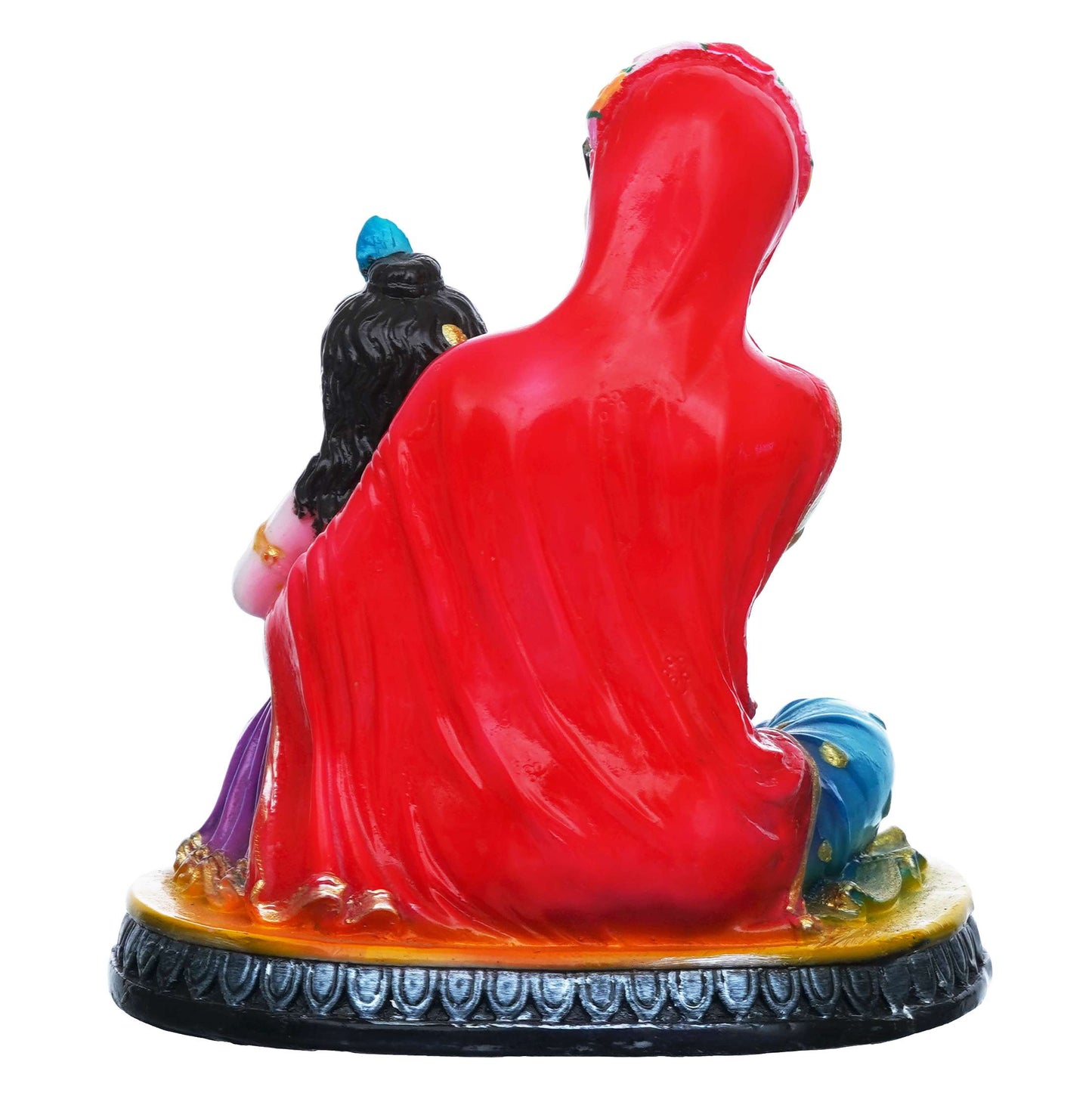 Hand-Painted Marble Yashoda and Krishna Statue (9 inches) (MYK-1) SWASTIK CREATIONS The Trend Point