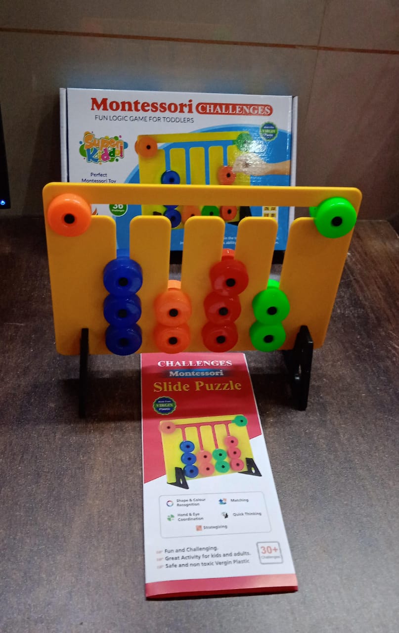 Montessori Slide Puzzles Toys for Kids (36 Challenges / 1 Set) SWASTIK CREATIONS The Trend Point