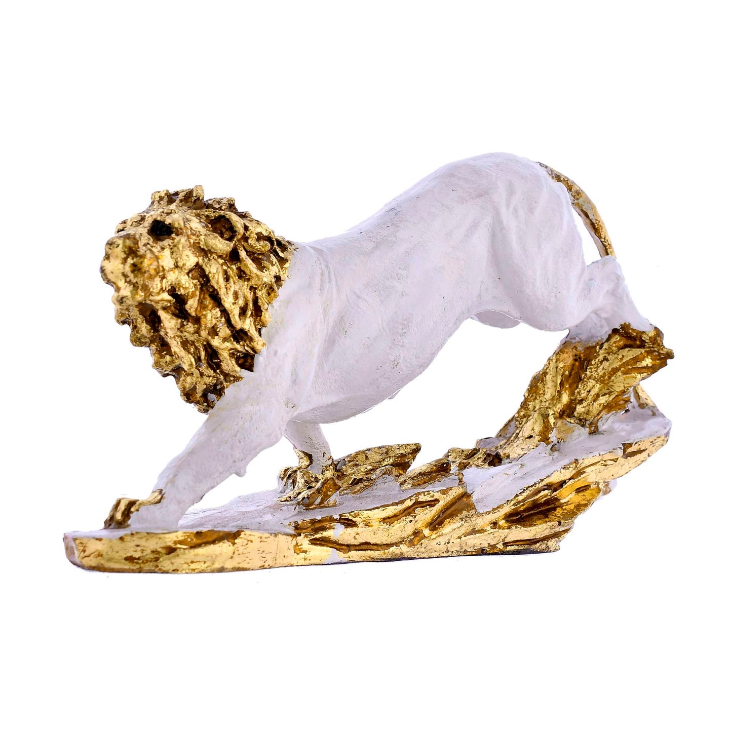 Swastik Trend Point King Lion Black Statue Sculpture for Home Decor Showpiece Figurine SWASTIK CREATIONS The Trend Point