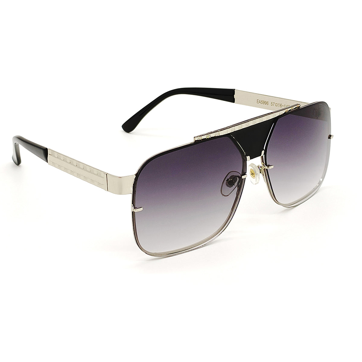 Black SELTOS Square Sunglasses (SUN-LV-5996-BLK2SIL) SWASTIK CREATIONS The Trend Point