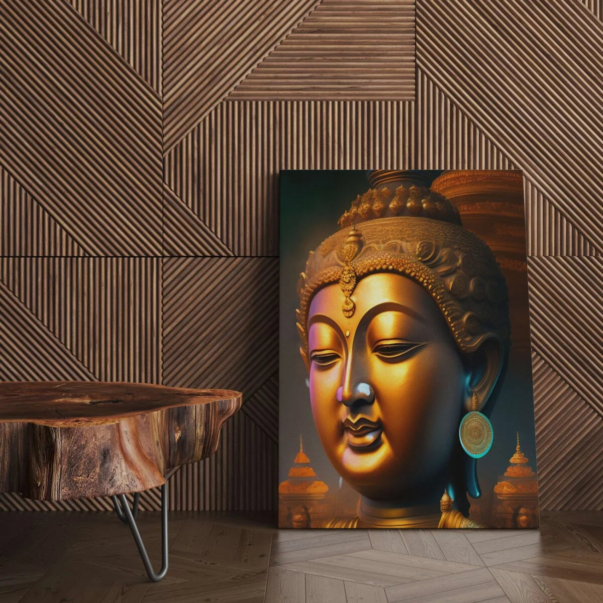 CH-BD5 Buddha Canvas Paintings For Wall Decoration For Living Room Bedroom Home Office & Hotels SWASTIK CREATIONS The Trend Point