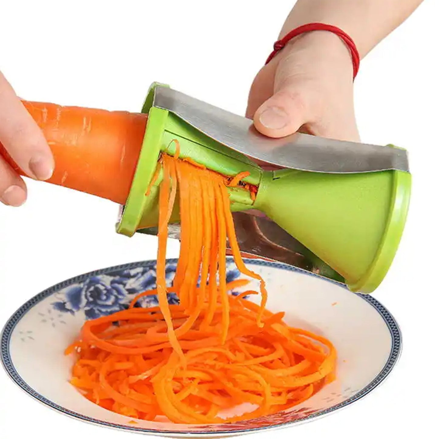 Portable Spiralizer Vegetable Slicer Handheld Spiralizer Peeler Stainless Steel Spiral Slicer For Salad Vegetables Fruit Slicer SWASTIK CREATIONS The Trend Point