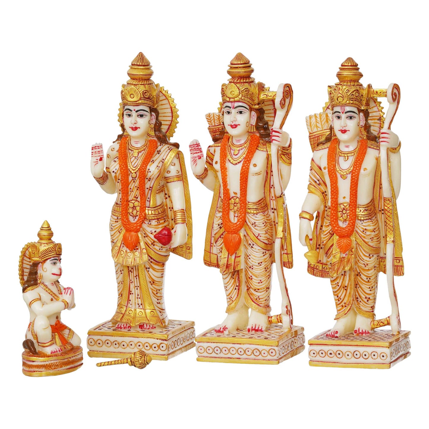 Ram darbar Idol Sita Statue Hanuman Laxman Idol Antique Finish Home D?cor Marble God Statue (NMB-RMD1) SWASTIK CREATIONS The Trend Point