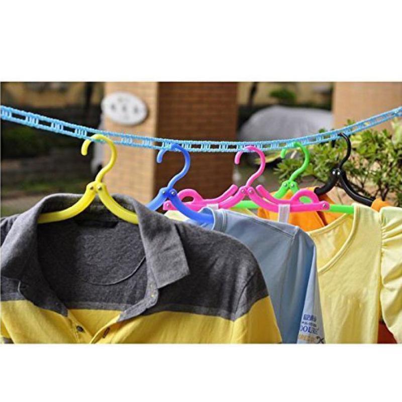 Clothesline Drying Nylon Rope with Hooks SWASTIK CREATIONS The Trend Point