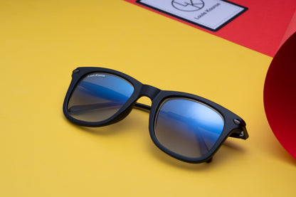 Blue Buloster Square Sunglasses (SUN-LK-2148-BLU2BLK-M) - SWASTIK CREATIONS The Trend Point