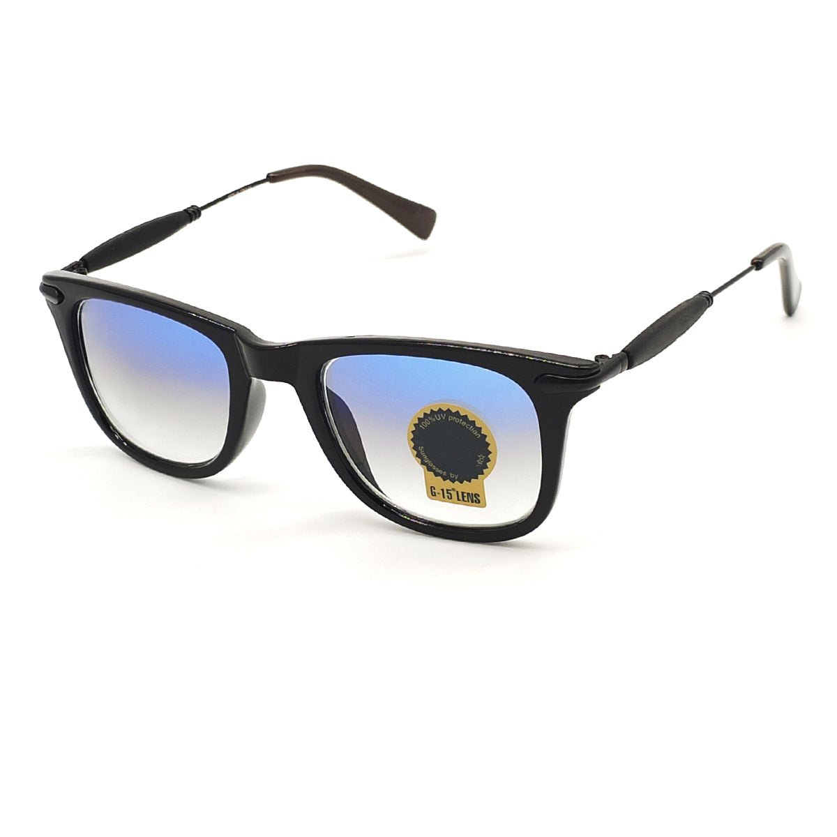 Blue Enigte Square Sunglasses (SUN-RN-2148-BLU2BLK-M) SWASTIK CREATIONS The Trend Point