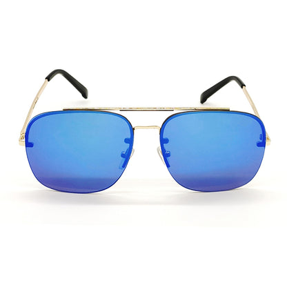 Aqua Blue REBEL Square Sunglasses (SUN-LC-11089-AQB3GLD) - SWASTIK CREATIONS The Trend Point