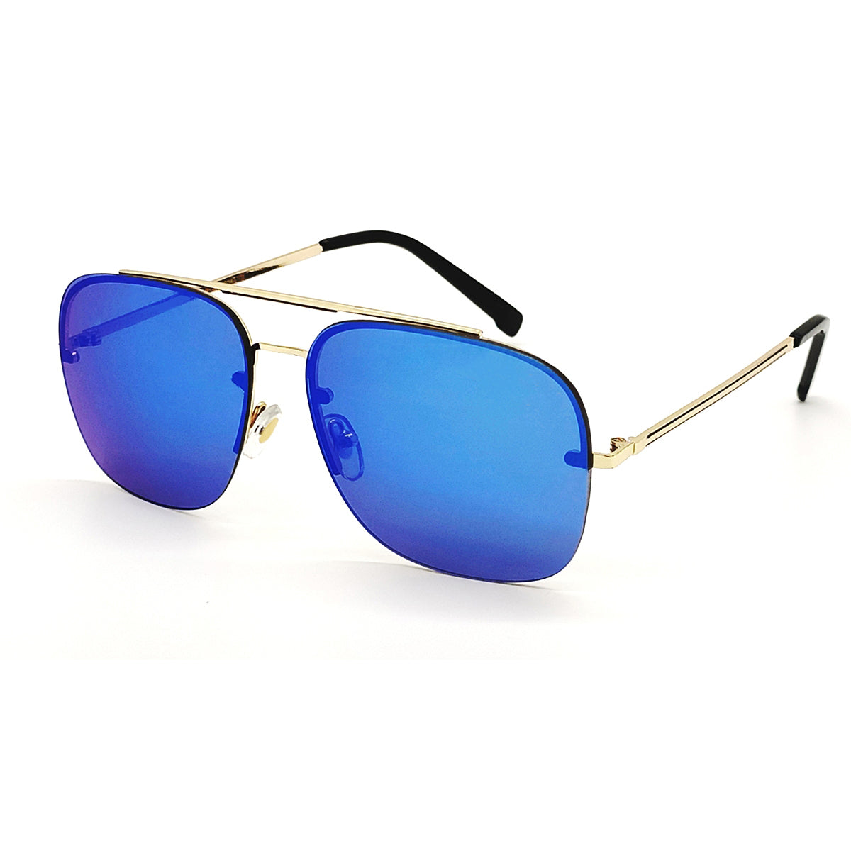 Aqua Blue REBEL Square Sunglasses (SUN-LC-11089-AQB3GLD) - SWASTIK CREATIONS The Trend Point SWASTIK CREATIONS The Trend Point