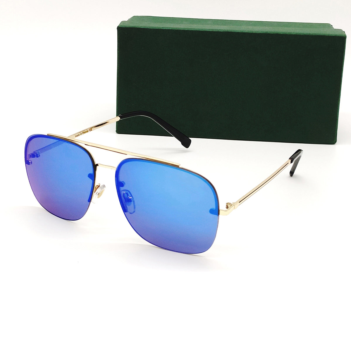 Aqua Blue REBEL Square Sunglasses (SUN-LC-11089-AQB3GLD) - SWASTIK CREATIONS The Trend Point SWASTIK CREATIONS The Trend Point