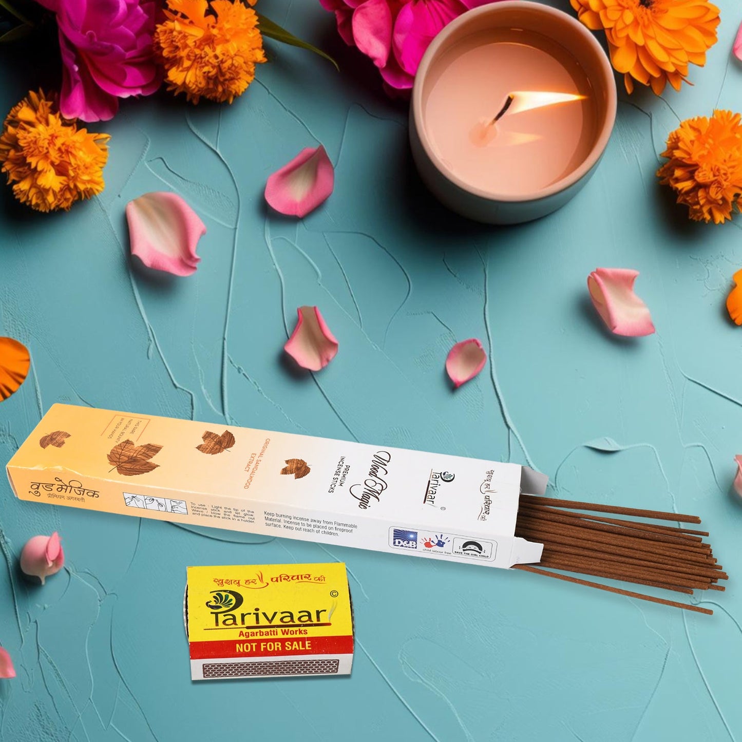 Mix Flavour Incense Sticks / Agarbatti (90 GM With Machis / Mix 1 Packet) SWASTIK CREATIONS The Trend Point