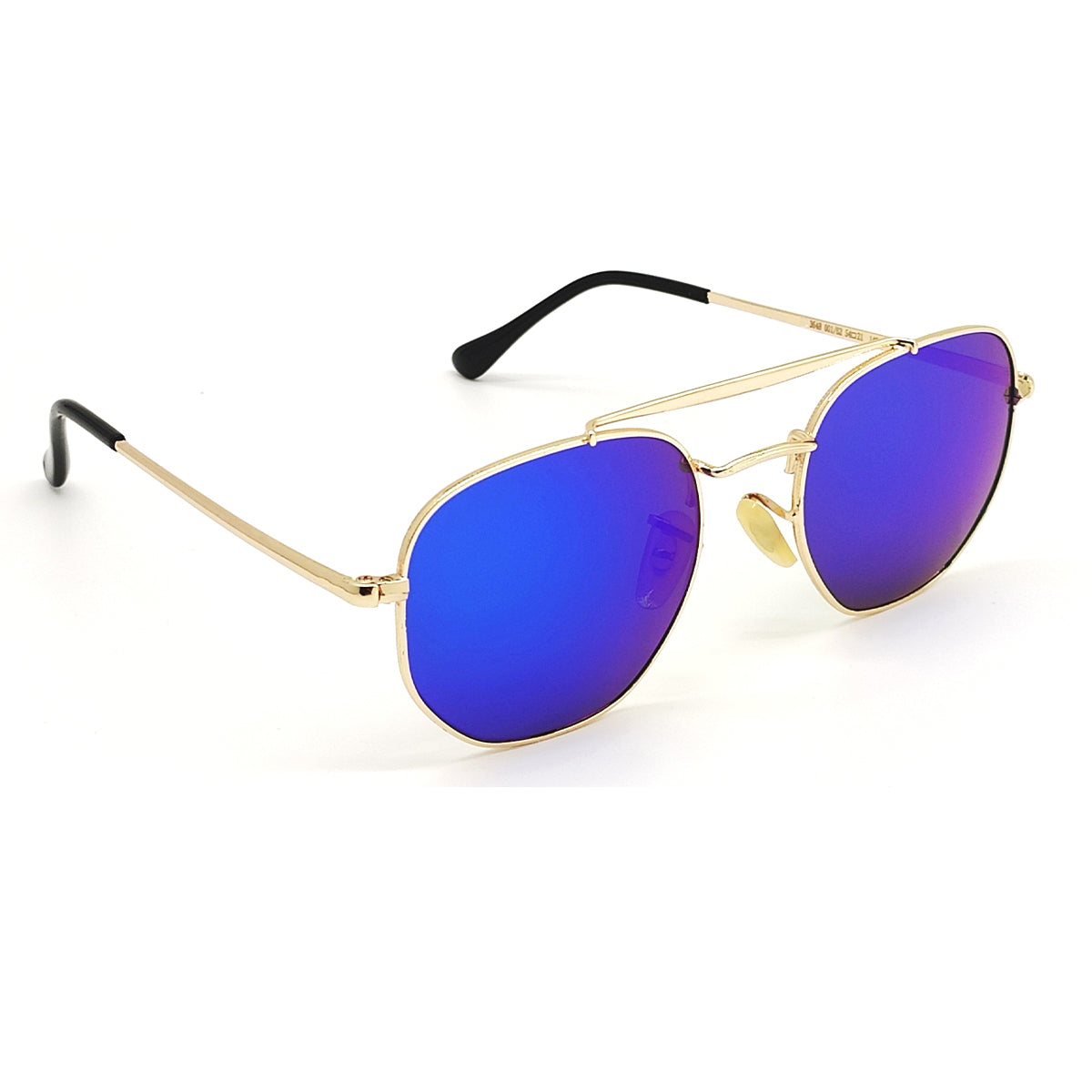 Daytona 3648 Square Sunglasses (SUN-RN-3648-BLU3GLD-M) SWASTIK CREATIONS The Trend Point