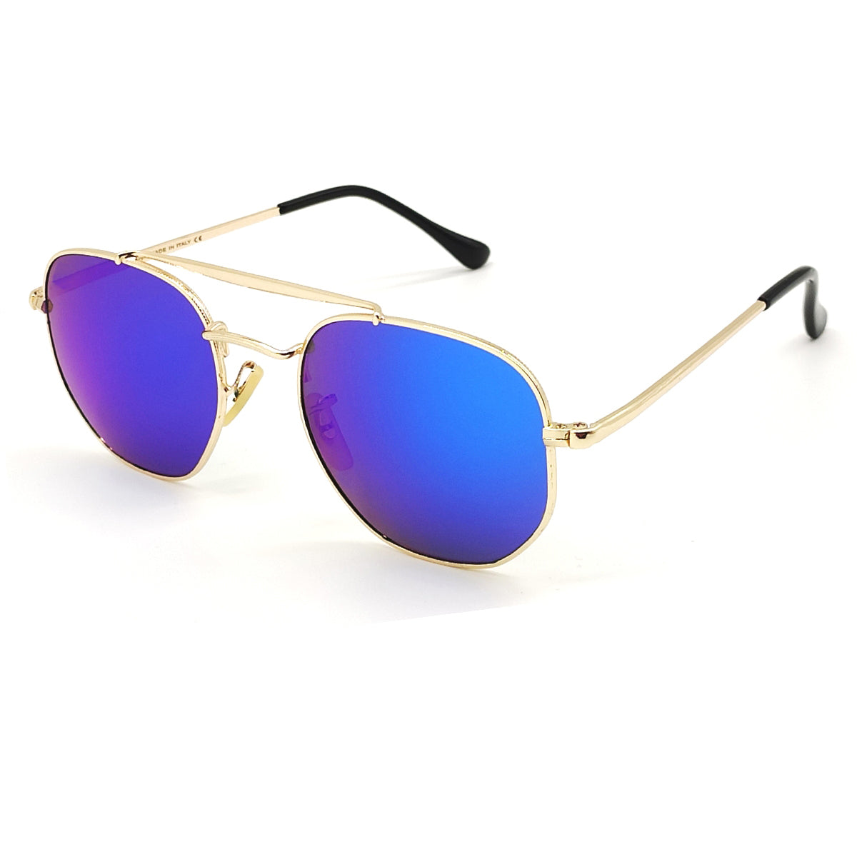 Daytona 3648 Square Sunglasses (SUN-RN-3648-BLU3GLD-M) SWASTIK CREATIONS The Trend Point