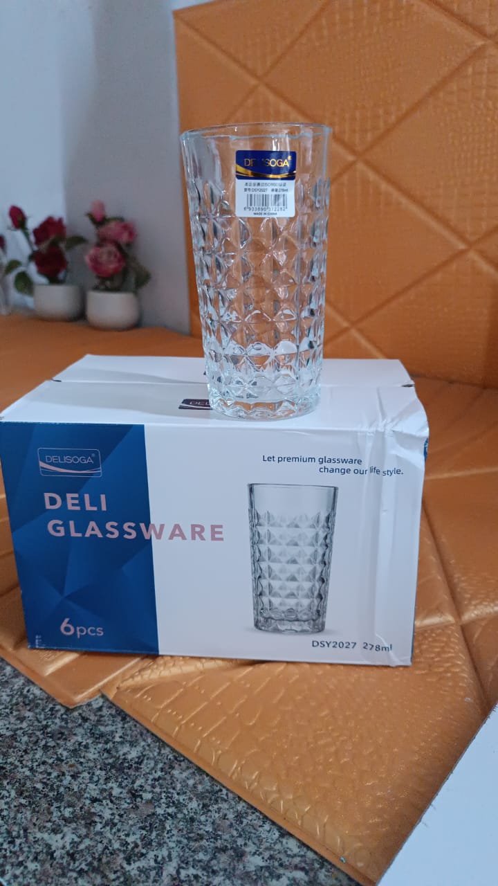 Glass Tumbler, Juice Glasses and Transparent Water Glasses Big Size (6 Pcs Set / 278 ML) SWASTIK CREATIONS The Trend Point