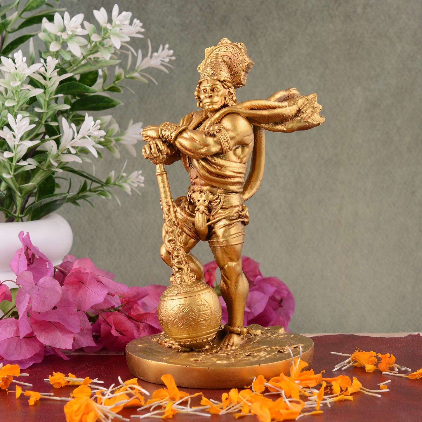 Swastik Trend Point Bahubali Hanuman Ji Murti for Car Dashboard Home Decor Pooja Room Office Table Wall Bajrangbali Idol Statue Showpiece Decoration Gift Items SWASTIK CREATIONS The Trend Point