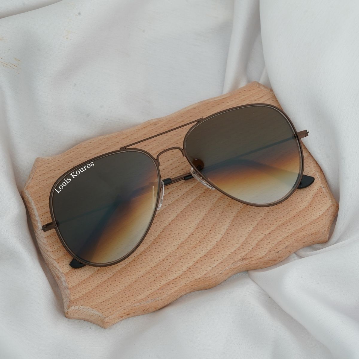 Brown Armstoner Aviator Sunglasses (SUN-LK-3026-BRN2BRN-M)