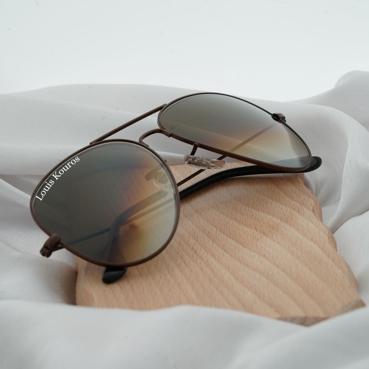 Brown Armstoner Aviator Sunglasses (SUN-LK-3026-BRN2BRN-M)