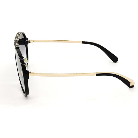 Black portofino Aviator Sunglasses (SUN-LV-1058-BLK2GLD)