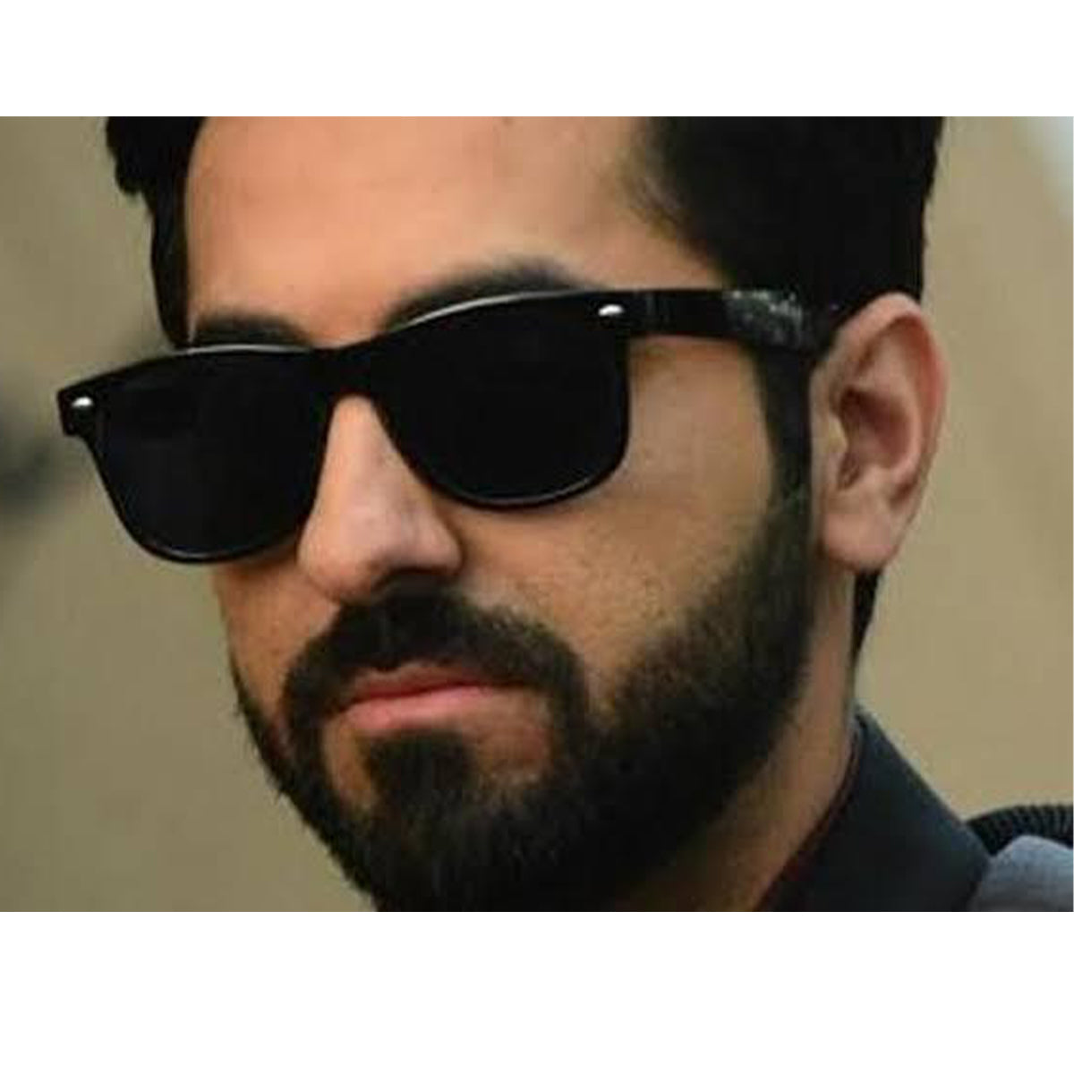 Black Fangpo Square Sunglasses (SUN-RN-2140-BLK1BLK-M) SWASTIK CREATIONS The Trend Point