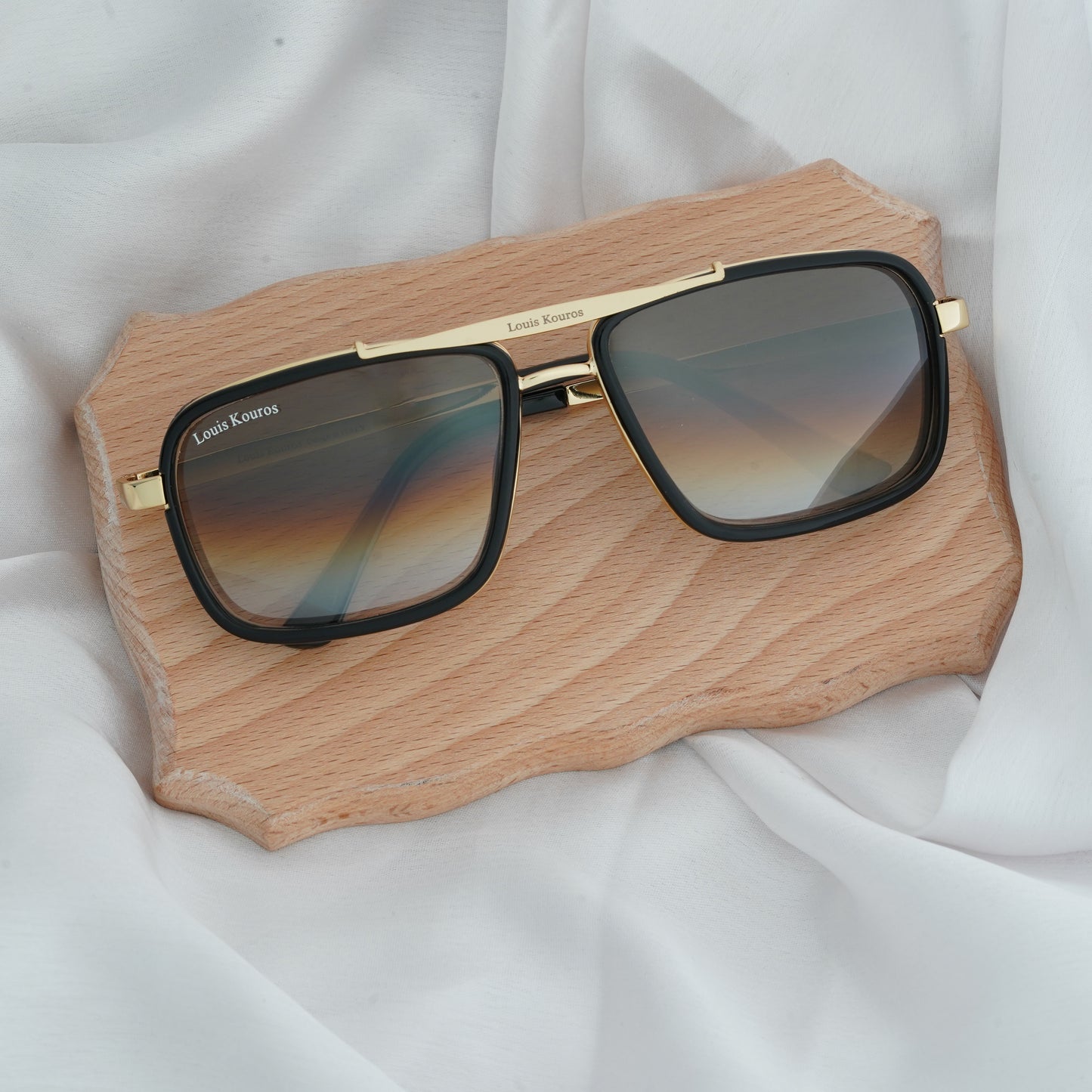 Brown Cayenne Square Sunglasses (SUN-LK-4413-BRN2GLD-M) SWASTIK CREATIONS The Trend Point