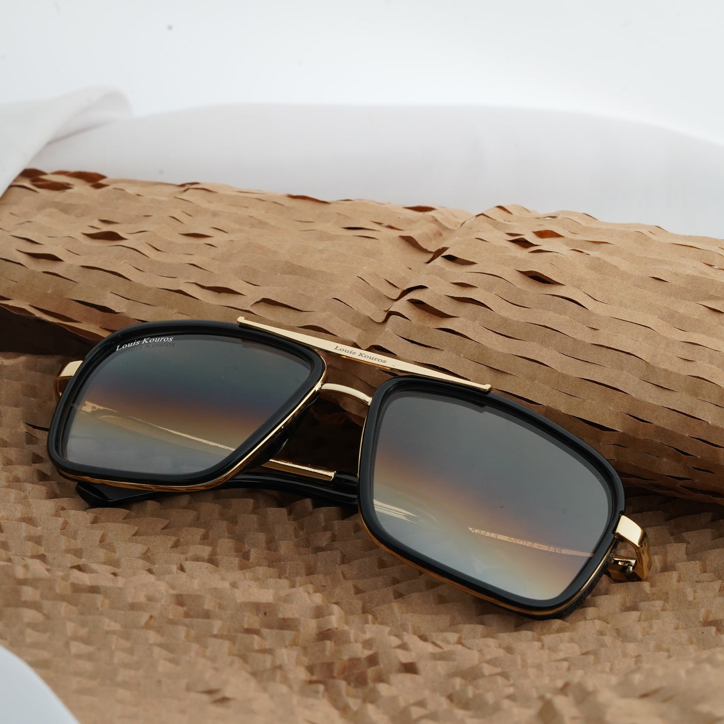 Brown Cayenne Square Sunglasses (SUN-LK-4413-BRN2GLD-M) SWASTIK CREATIONS The Trend Point