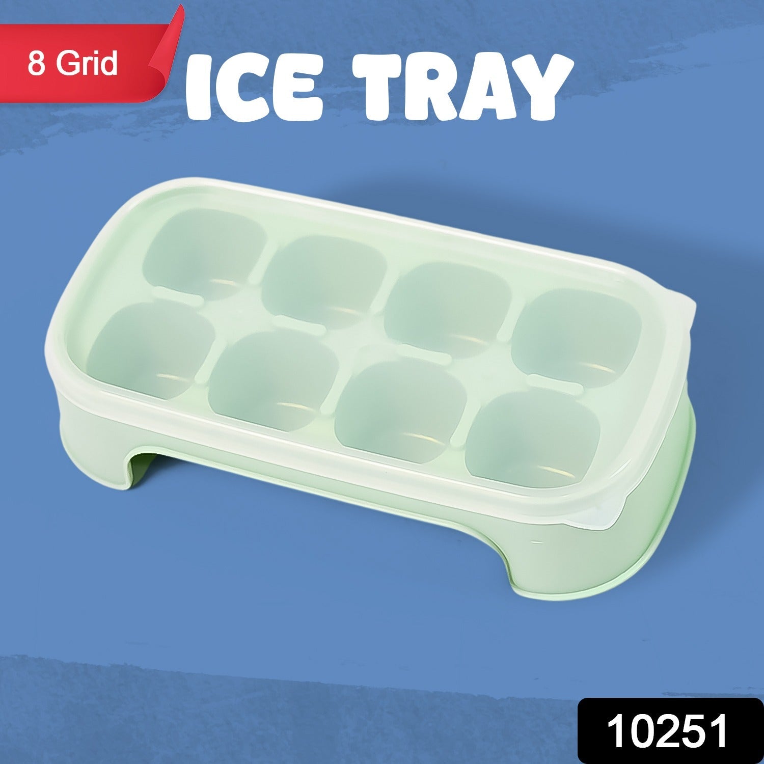 Ice Mold, 8 Grid Food Grade Portable Plastic Ice Tray (1 Pc / 15×8 Cm)