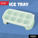 Ice Mold, 8 Grid Food Grade Portable Plastic Ice Tray (1 Pc / 15×8 Cm)